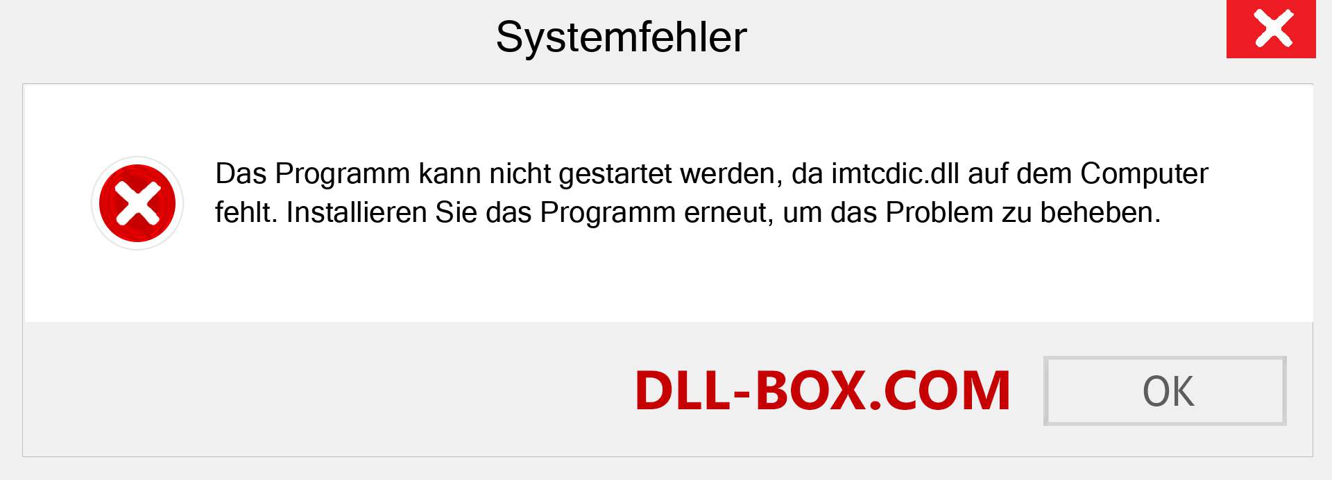 imtcdic.dll-Datei fehlt?. Download für Windows 7, 8, 10 - Fix imtcdic dll Missing Error unter Windows, Fotos, Bildern