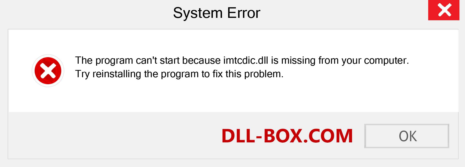  imtcdic.dll file is missing?. Download for Windows 7, 8, 10 - Fix  imtcdic dll Missing Error on Windows, photos, images